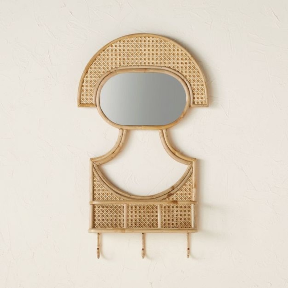 Target Figure Mirror with Basket - Opalhouse designed with Jungalow